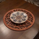 Coral - rose – Дрвен сет на подлога за маса (6 парчиња)