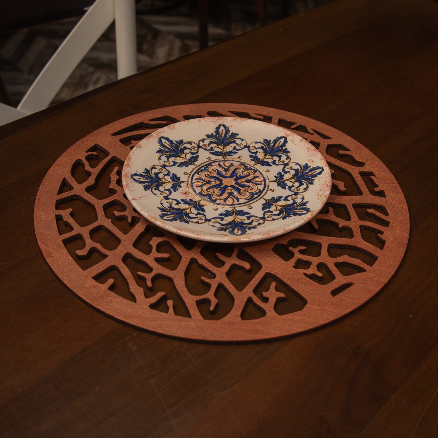 Coral - rose – Дрвен сет на подлога за маса (6 парчиња) - Image 2