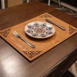 Corpat - Walnut – Дрвен сет на подлога за маса (6 парчиња)