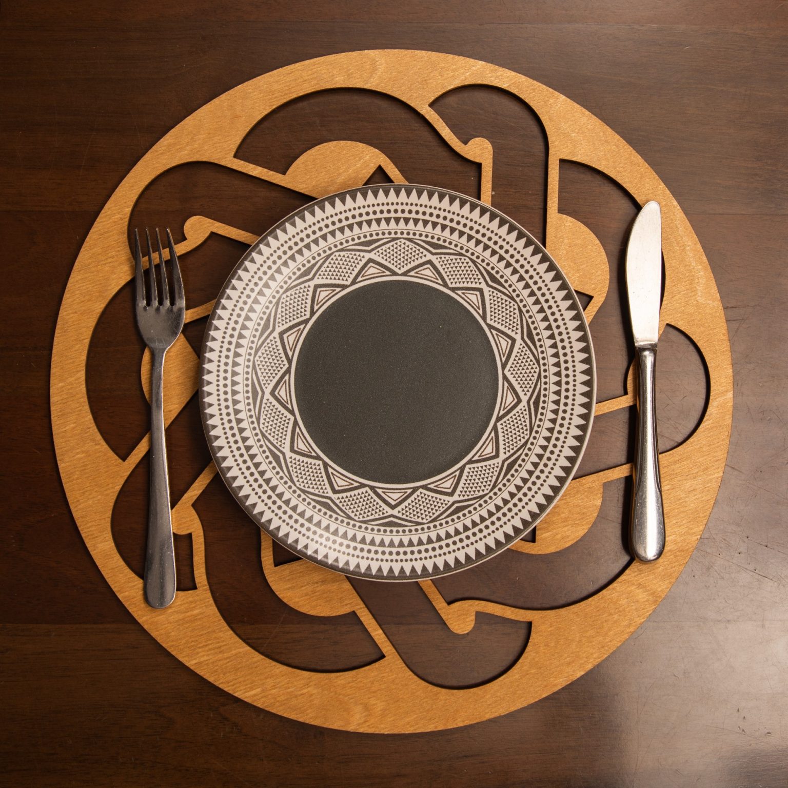 Don - Honey – Дрвен сет на подлога за маса (6 парчиња) - Image 3