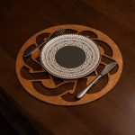 Don - Walnut – Дрвен сет на подлога за маса (6 парчиња) - Image 2