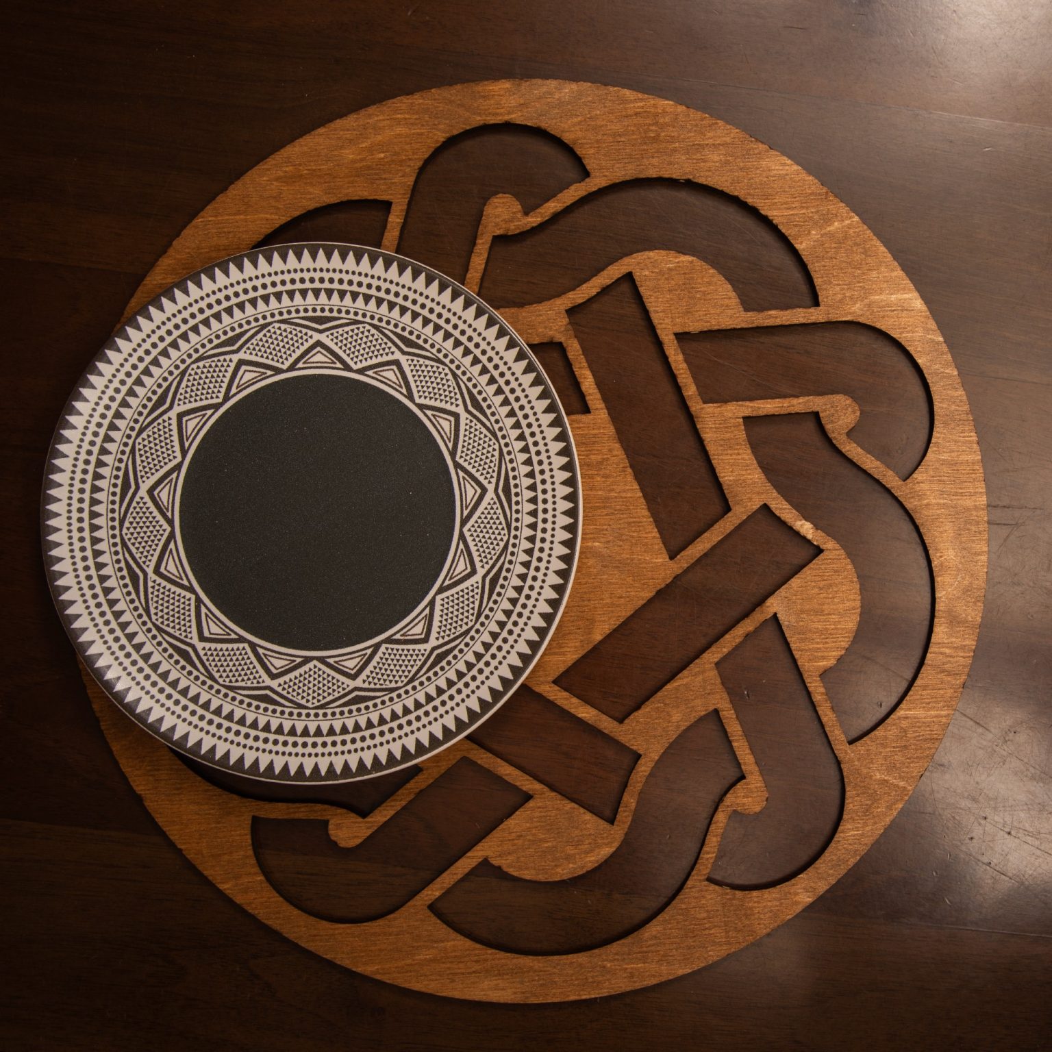 Don - Walnut – Дрвен сет на подлога за маса (6 парчиња) - Image 4