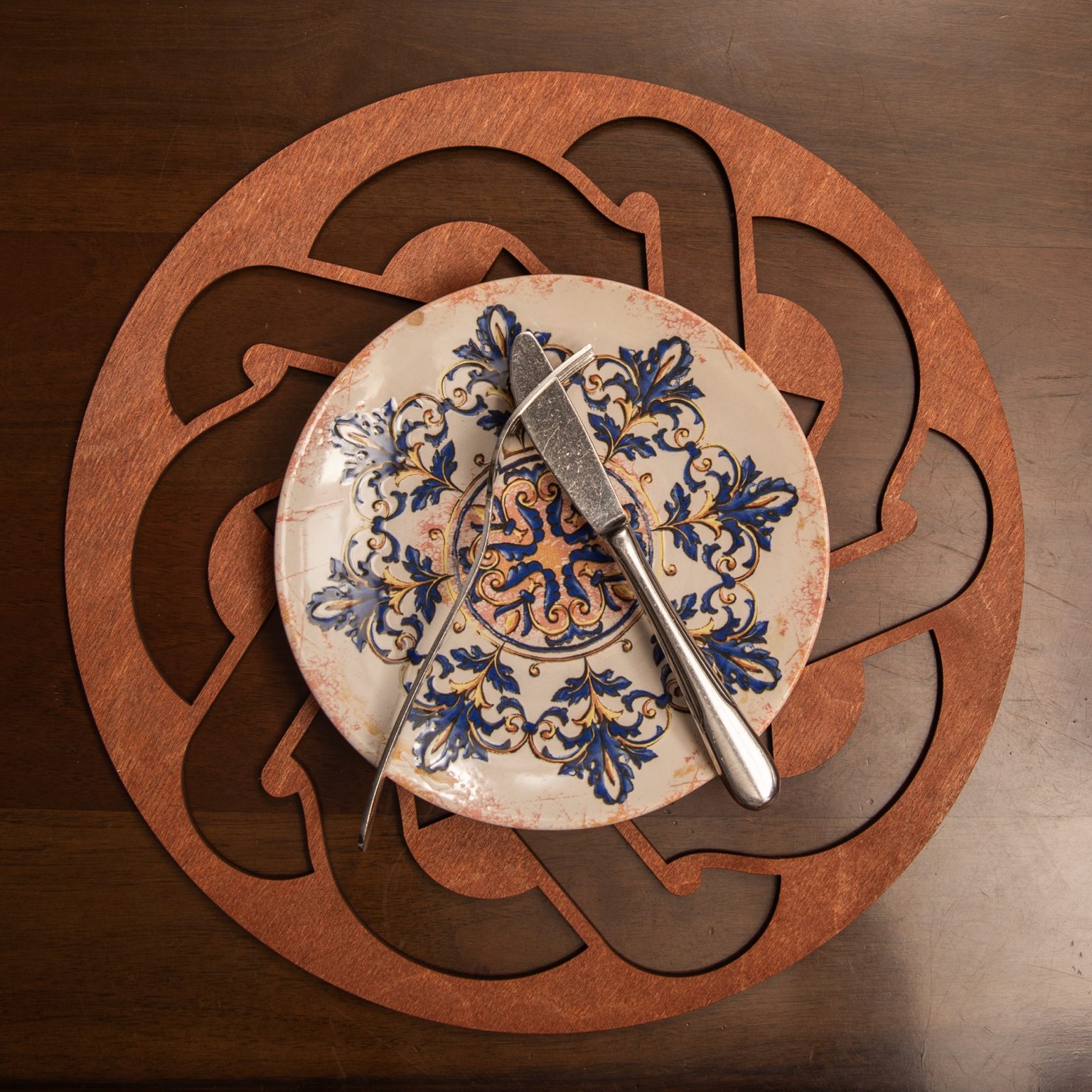 Don - Rose – Дрвен сет на подлога за маса (6 парчиња) - Image 3