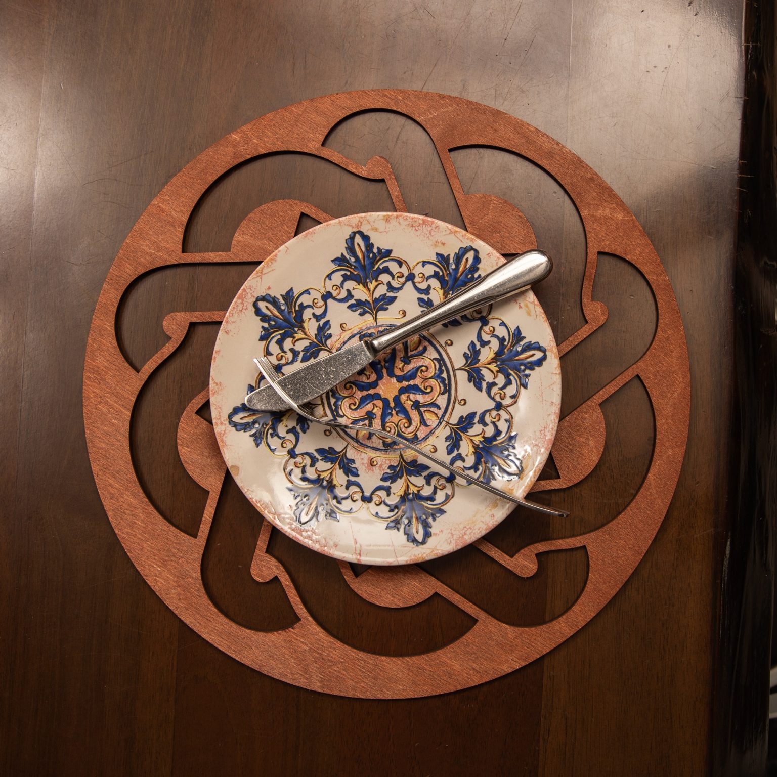 Don - Rose – Дрвен сет на подлога за маса (6 парчиња) - Image 4