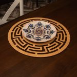 Labyrinth - Honey – Дрвен сет на подлога за маса (6 парчиња) - Image 2