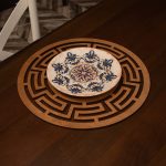 Labyrinth - Walnut – Дрвен сет на подлога за маса (6 парчиња) - Image 2