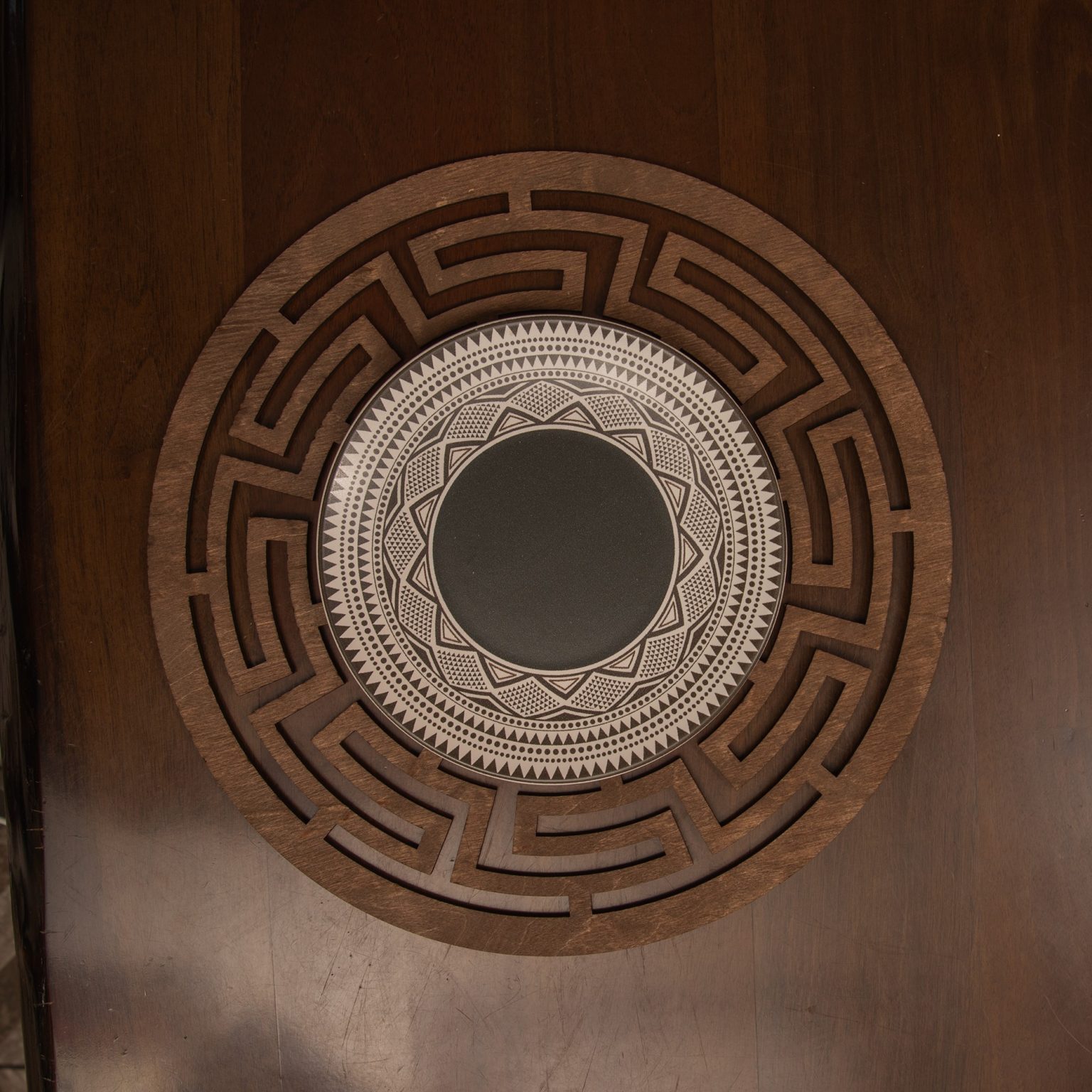 Labyrinth - Wenge – Дрвен сет на подлога за маса (6 парчиња) - Image 3