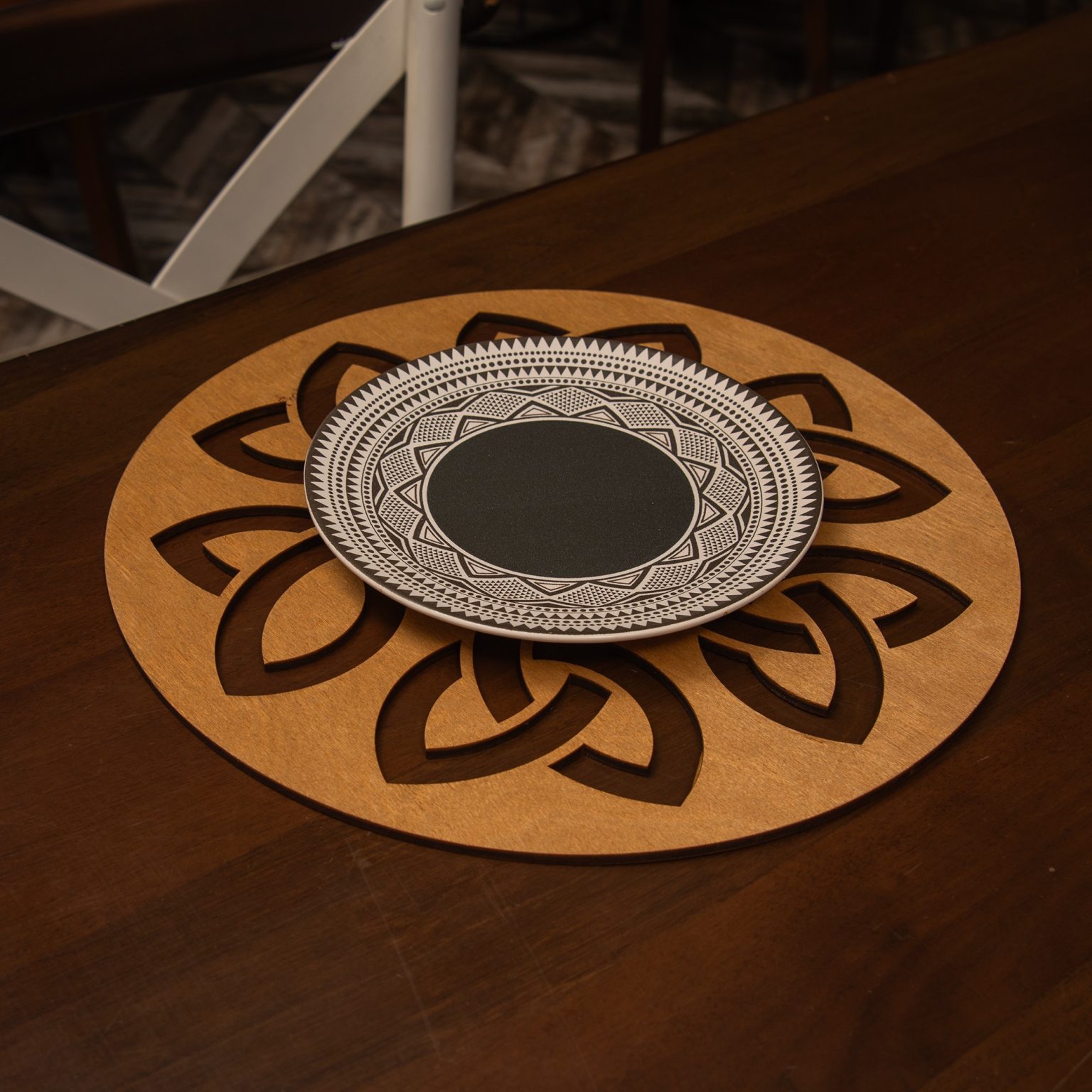 Lugh - Honey – Дрвен сет на подлога за маса (6 парчиња) - Image 2