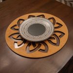 Lugh - Walnut – Дрвен сет на подлога за маса (6 парчиња)