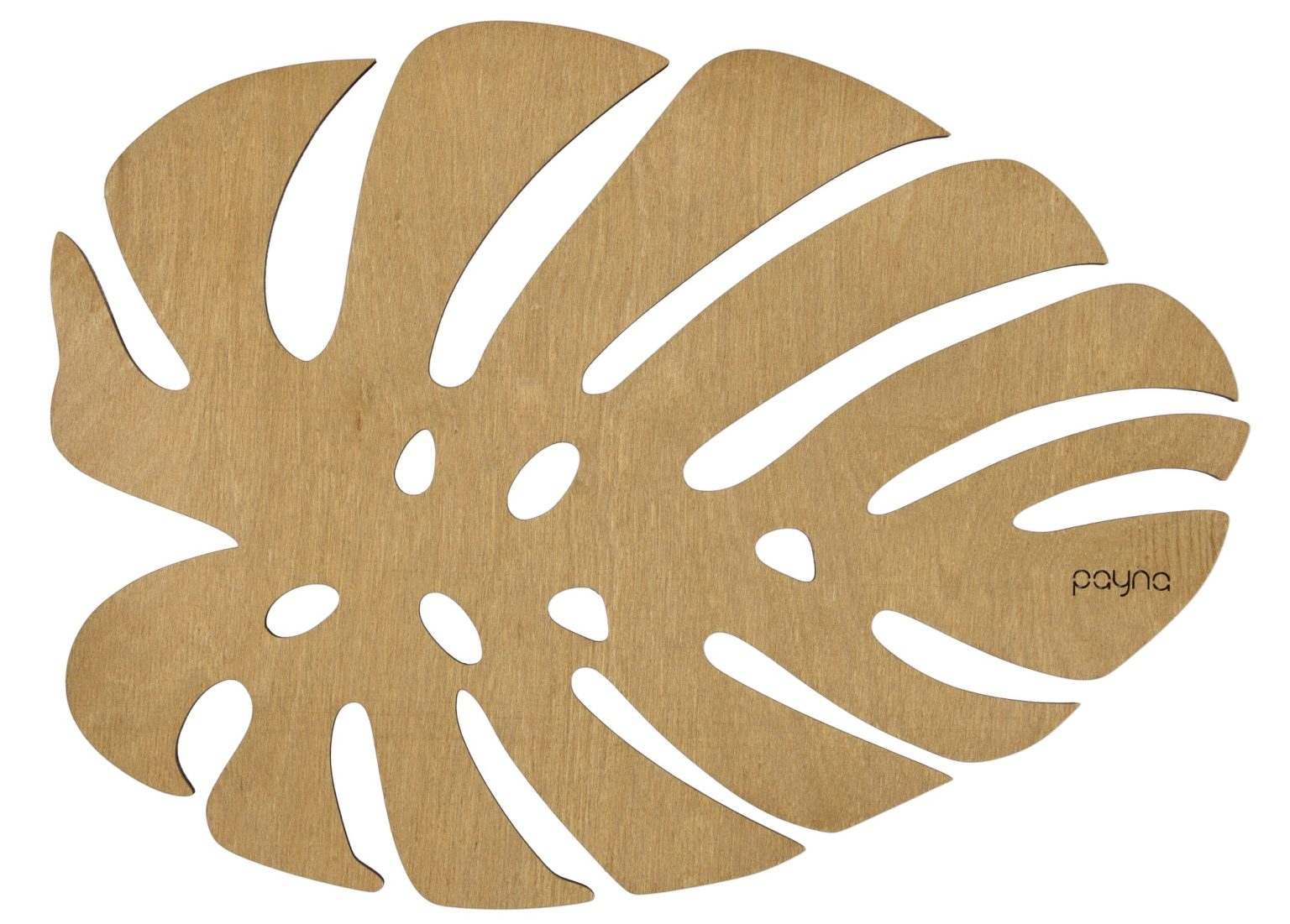 Monstera - Honey – Дрвен сет на подлога за маса (6 парчиња) - Image 5