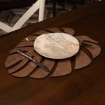 Monstera - Wenge – Дрвен сет на подлога за маса (6 парчиња) - Image 4