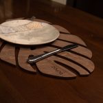 Monstera - Wenge – Дрвен сет на подлога за маса (6 парчиња) - Image 5