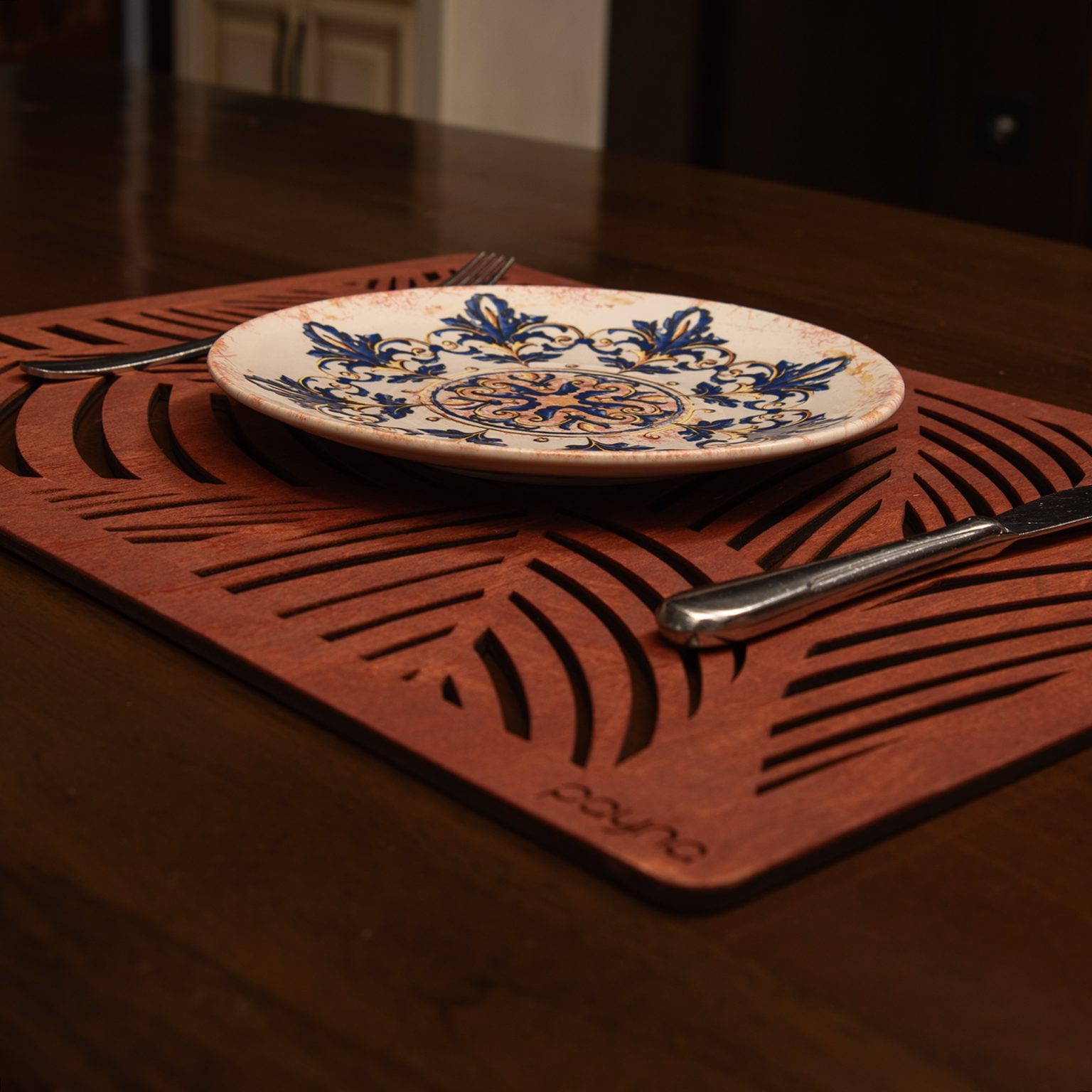 Plane - Rose – Дрвен сет на подлога за маса (6 парчиња) - Image 5