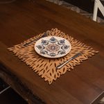 Pointy - Walnut – Дрвен сет на подлога за маса (6 парчиња) - Image 2