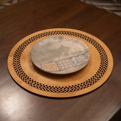 Seljuk - Honey – Дрвен сет на подлога за маса (6 парчиња)