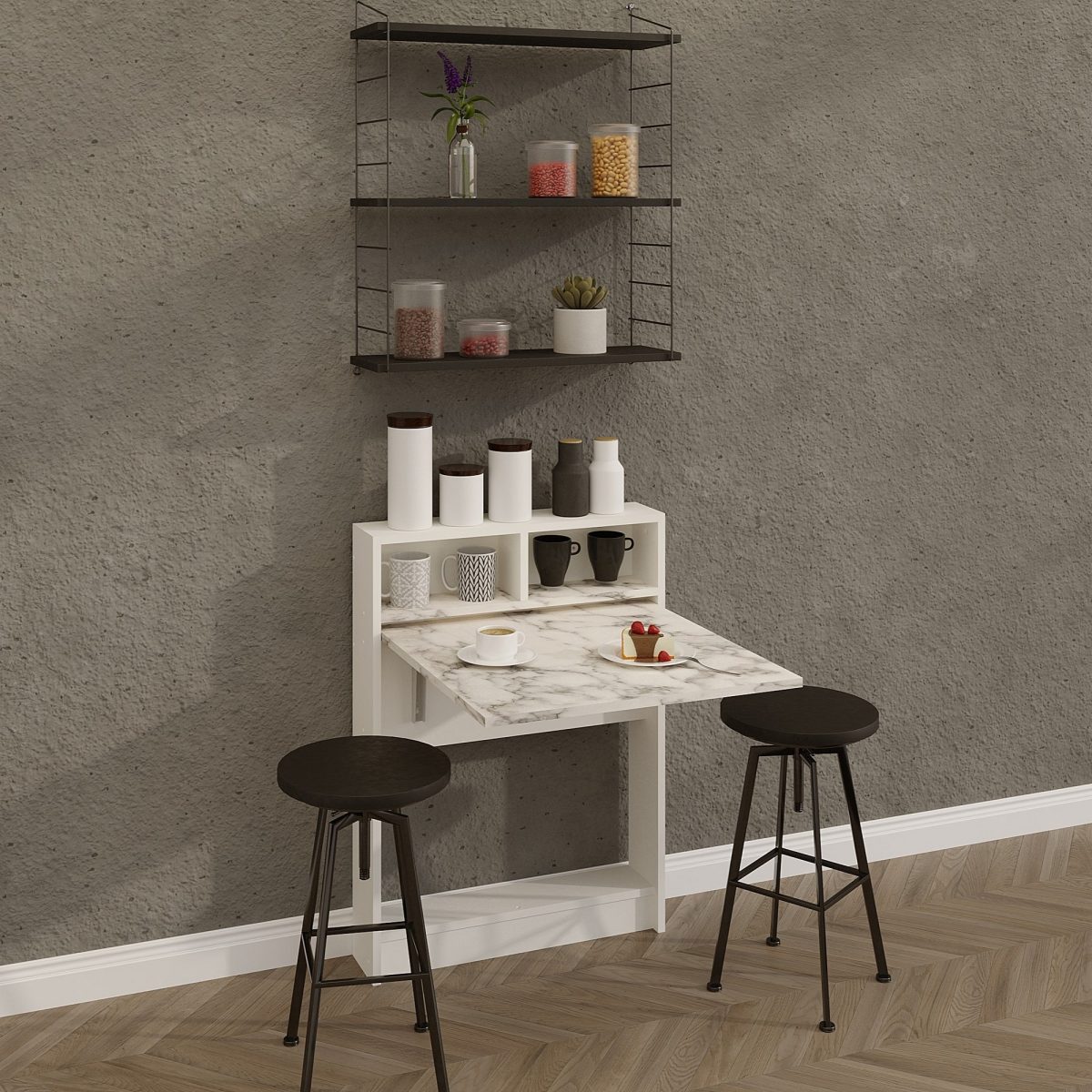 Bracked - Carrara Marble – Преклопна маса - Image 2