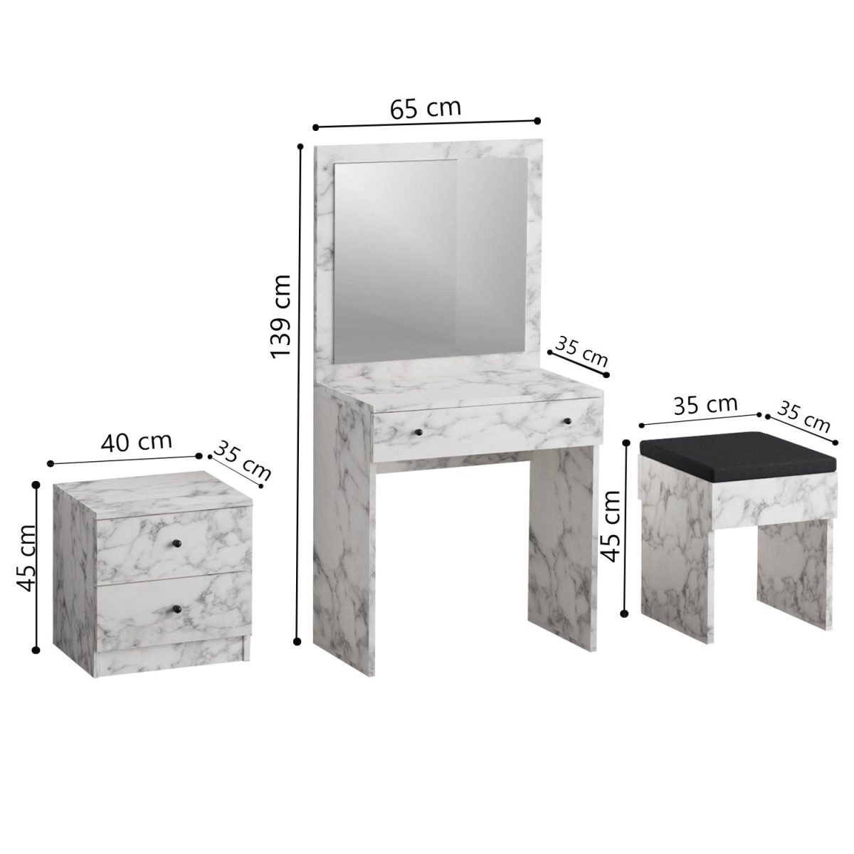 Nice - Carrara Marble – Шминкерница - Image 5