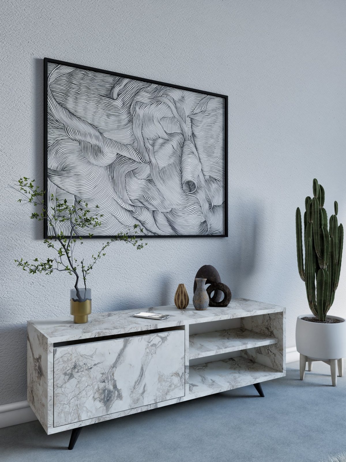 Maku - Ephesus Marble – ТВ комода - Image 2