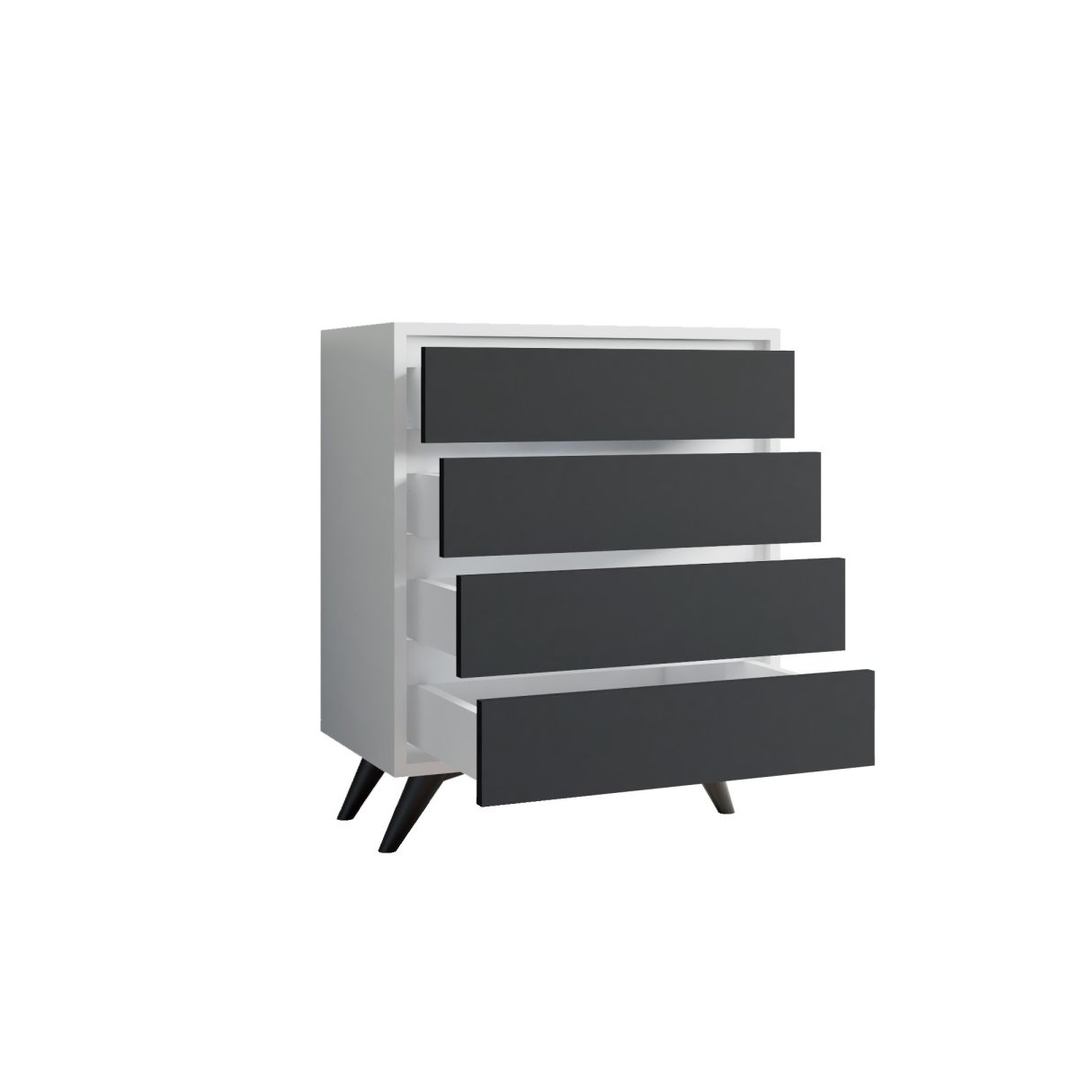 Suvera - White, Anthracite – Комода - Image 4