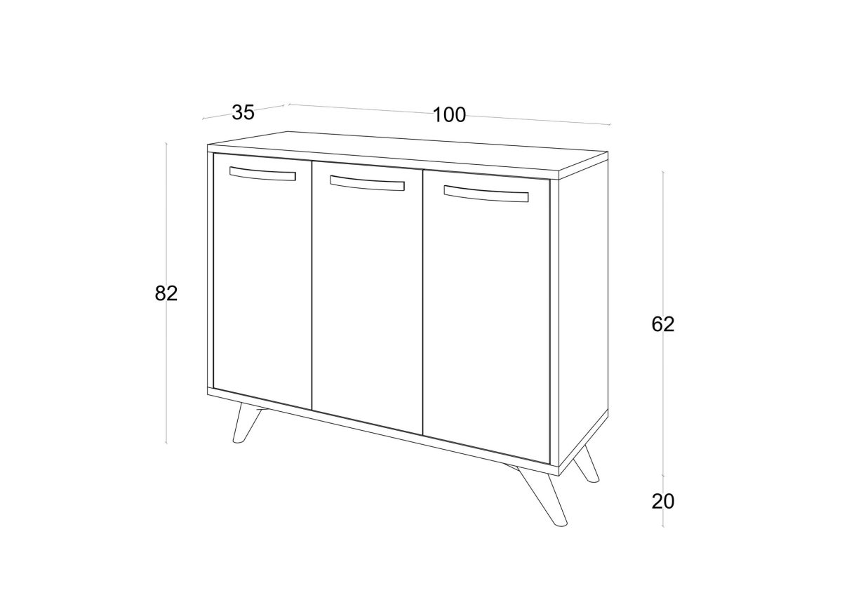 Piffa - Oak, Anthracite – Повеќе наменска комода - Image 5