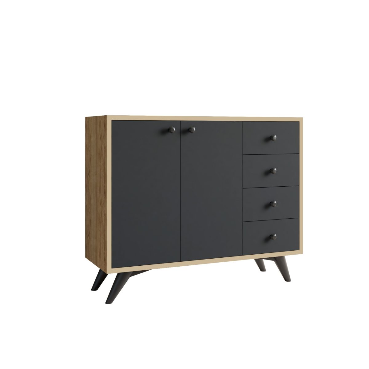 Waga - Oak, Anthracite – Повеќе наменска комода - Image 3