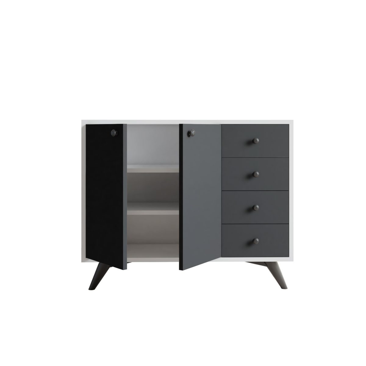 Waga - White, Anthracite – Повеќе наменска комода - Image 4