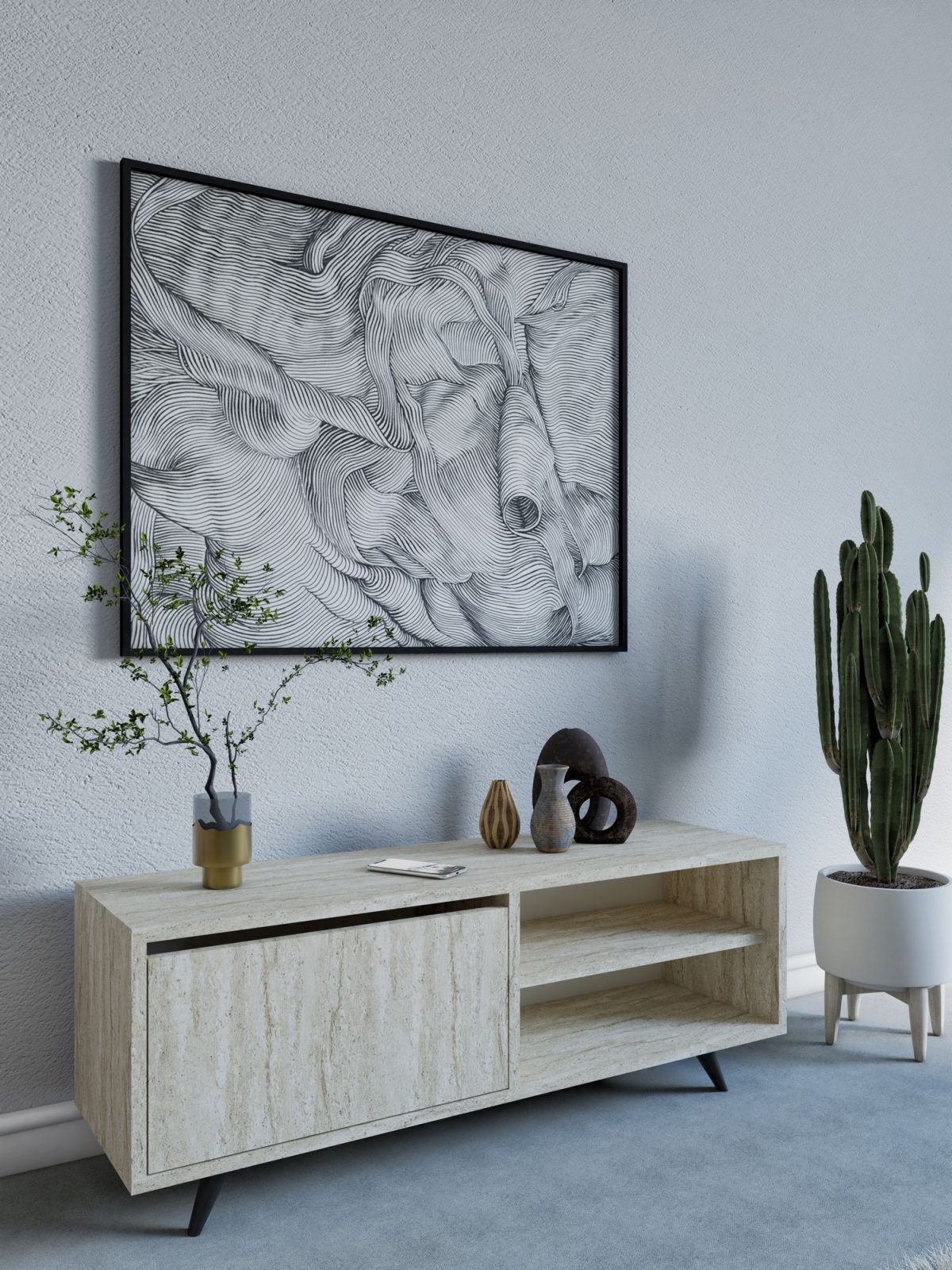 Maku - Travertine – ТВ комода - Image 2