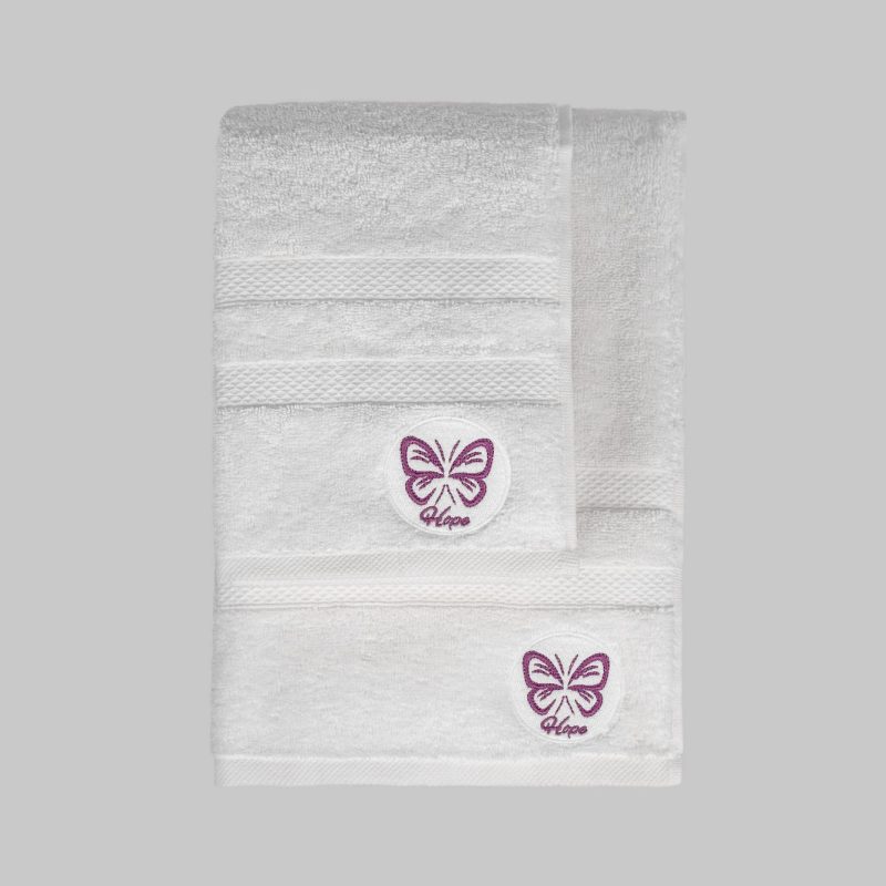 Hope - White – Комплет за рачни крпи и крпи за капење (2 парчиња)