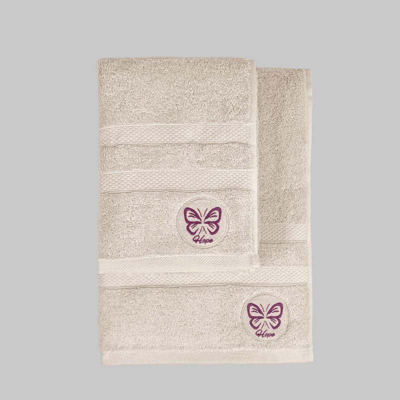 Hope - Beige – Комплет за рачни крпи и крпи за капење (2 парчиња)