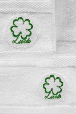 Luck - White – Комплет за рачни крпи и крпи за капење (2 парчиња) - Image 3