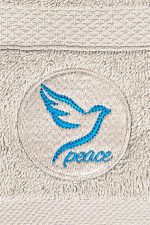 Peace - Beige – Комплет за рачни крпи и крпи за капење (2 парчиња) - Image 4
