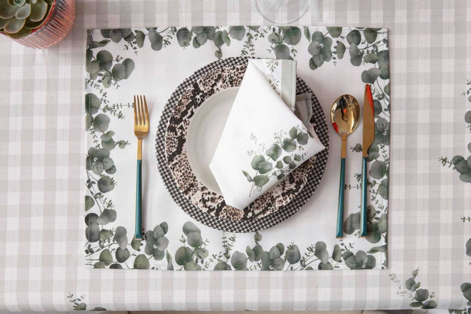 Eucalyptus – Комплет душеци за маса (4 парчиња) - Image 4