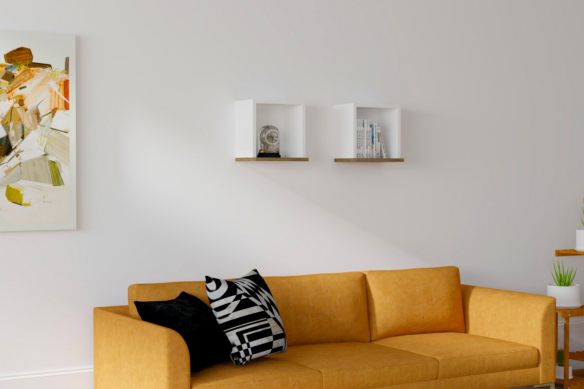 835PUQ164920-201.jpg Sevima - White, Walnut – Ѕидна полица - Image 1