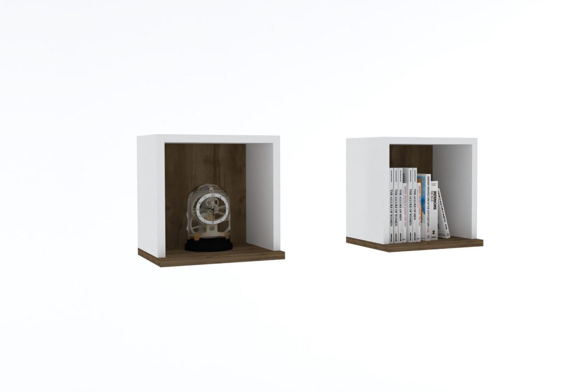 Sevima - White, Walnut – Ѕидна полица - Image 2