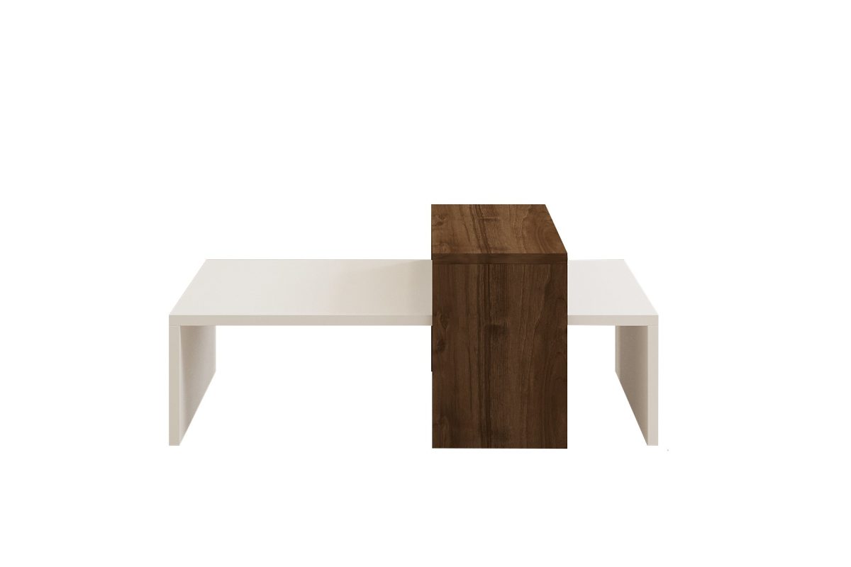 Glow - White, Walnut – Маса за кафе - Image 5