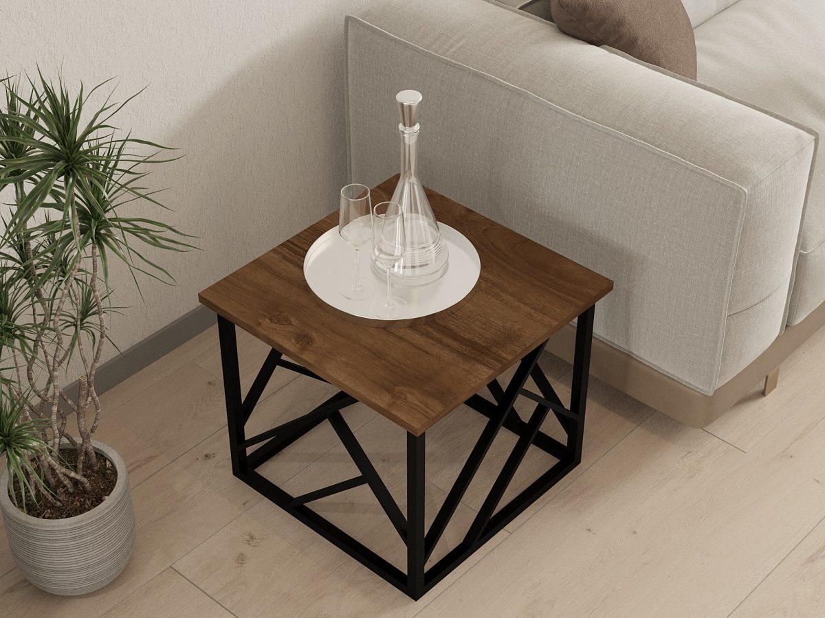 Woda - Walnut, Black – Маса за кафе - Image 2