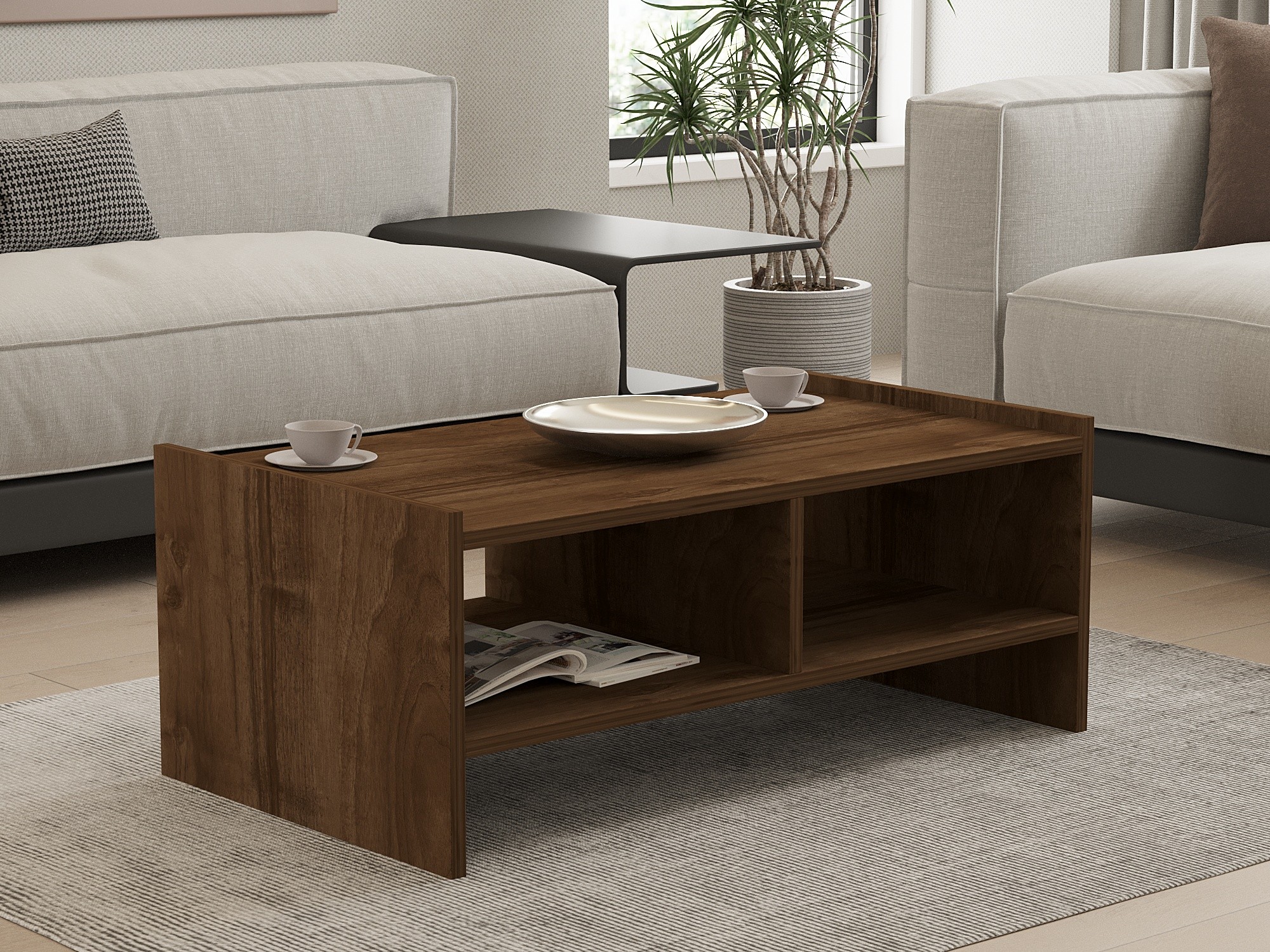 835PUQ285320-201.jpg Pera - Walnut – Маса за кафе - Image 1