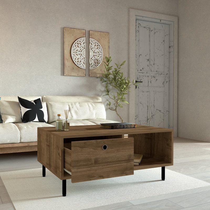 Nando - Walnut – Маса за кафе