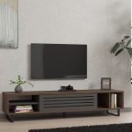 Eray - Walnut, Anthracite – ТВ комода