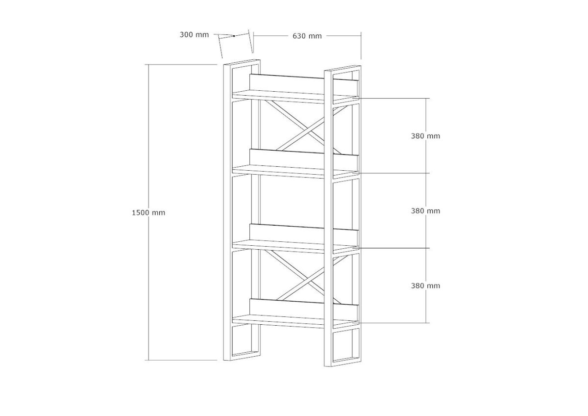 Adisa - Walnut – Полица за книги - Image 4