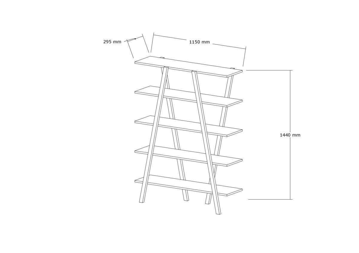 Perla - Walnut – Полица за книги - Image 5