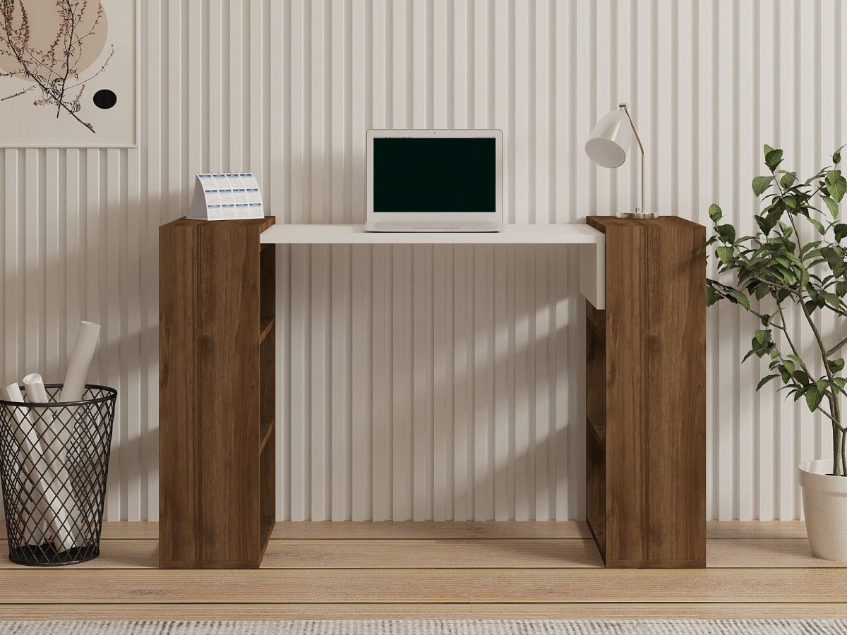 Handy - Walnut, White – Канцелариско биро - Image 2