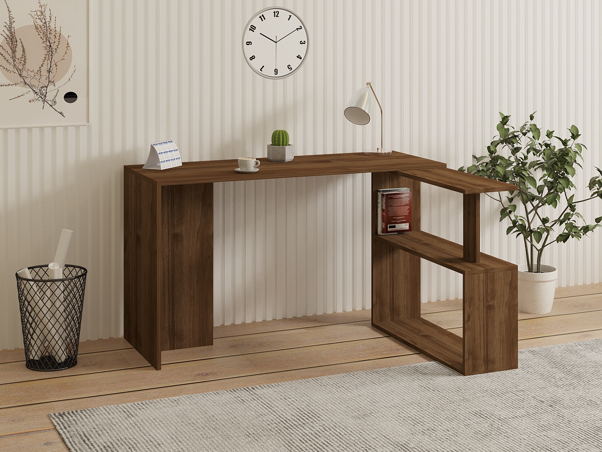 835PUQ382520-201.jpg Cayko - Walnut – Канцелариско биро - Image 1