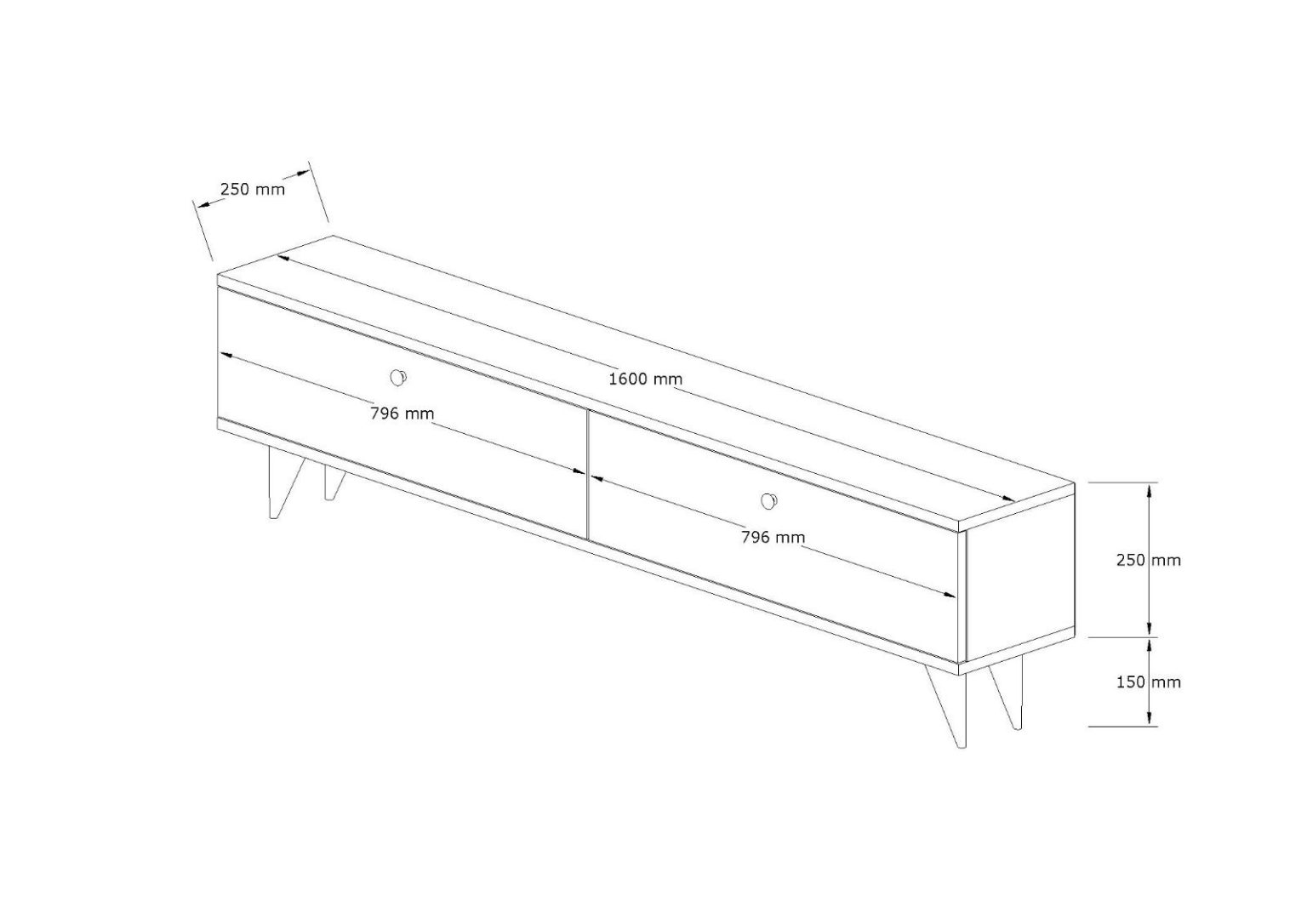 Paris - Walnut – ТВ комода - Image 6