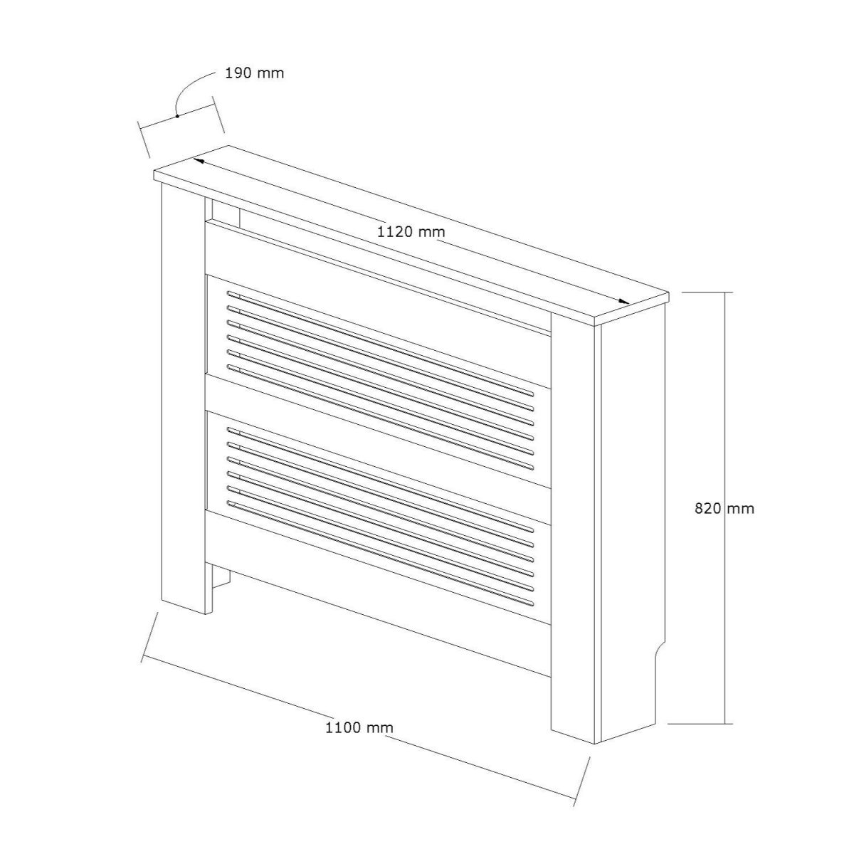 Termora - Walnut, White – Кабинет за радијатор - Image 6