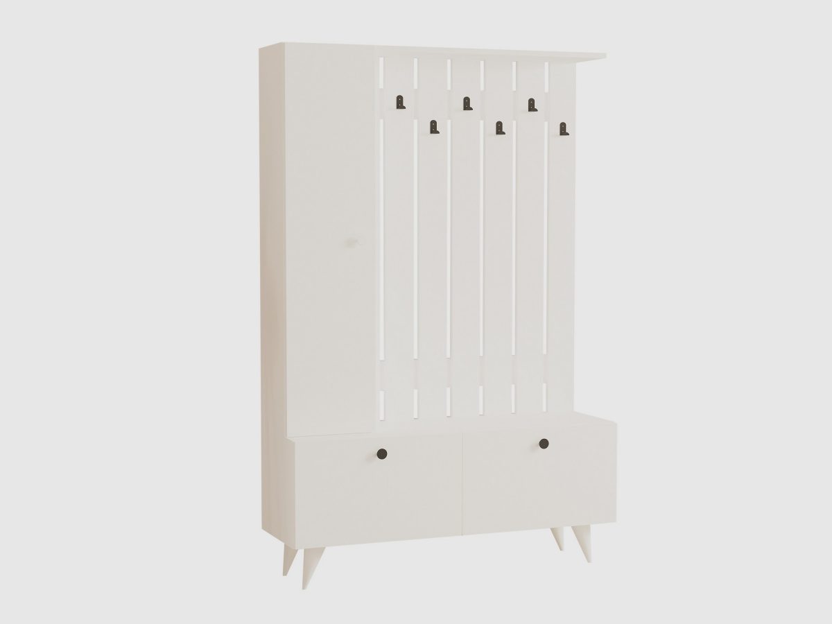 Lala - White – Гардеробер за претсобје - Image 4