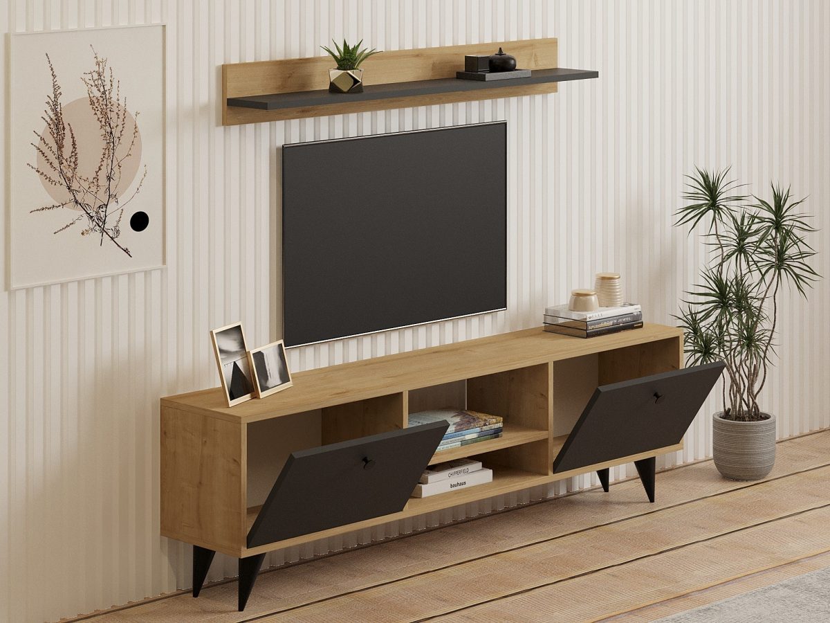 Sliva - Sapphire, Anthracite – ТВ комода - Image 3