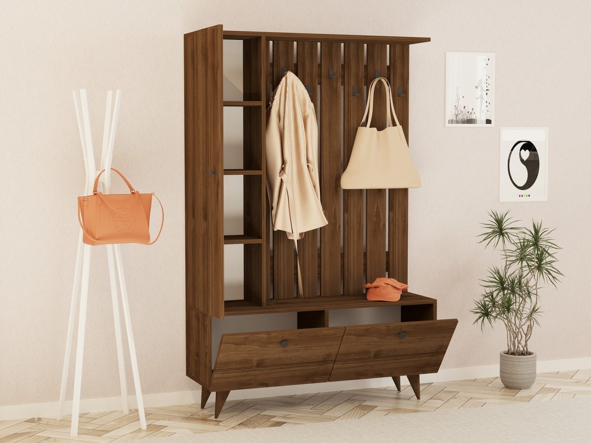 Lala - Walnut – Гардеробер за претсобје - Image 2