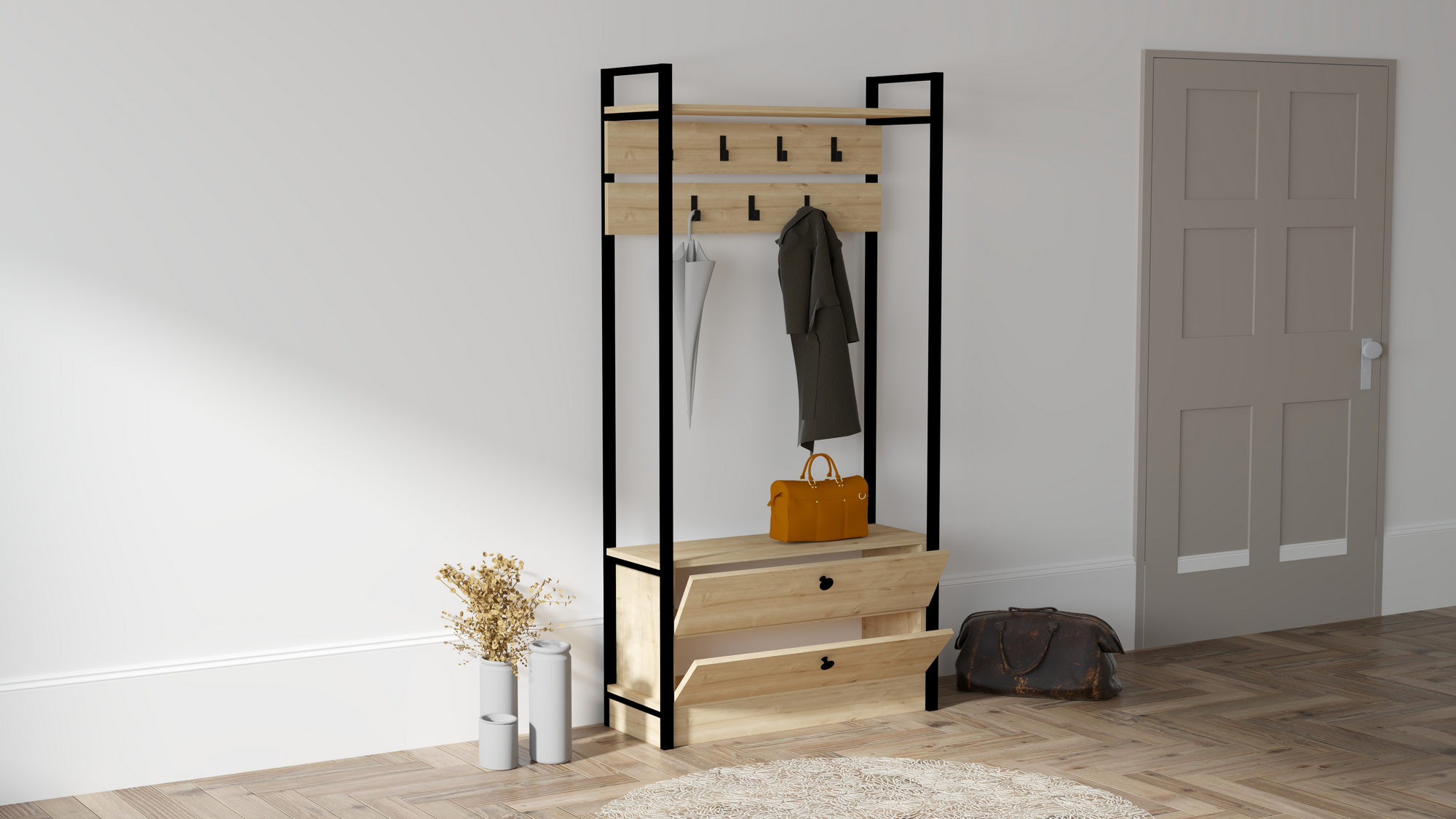 835PUQ505620-201.jpg Manolya – Гардеробер за претсобје - Image 1