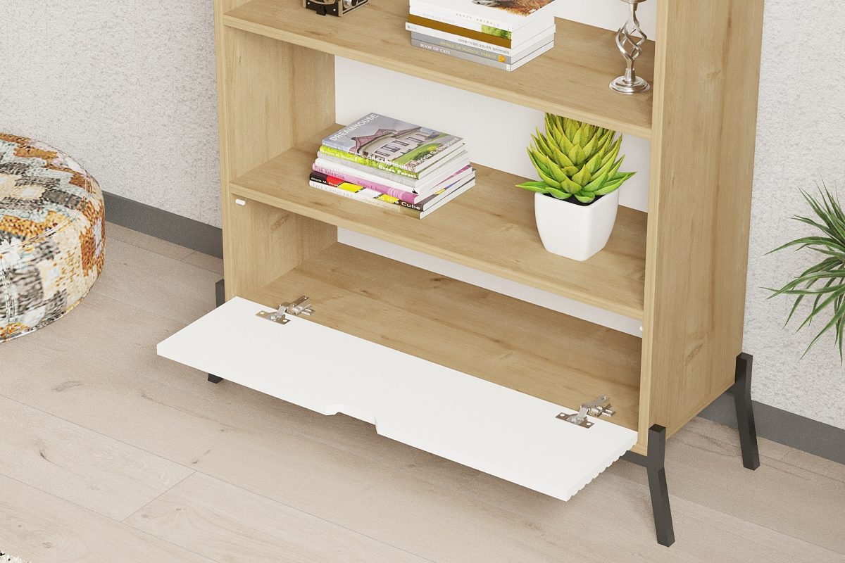 Numana - Sapphire Oak, White – Полица за книги - Image 3